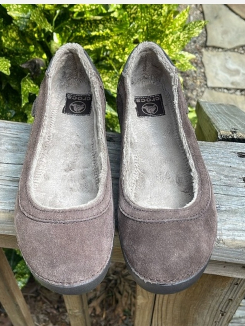 Crocs Berryessa Brown Suede Ballet Flats-Size 9.5